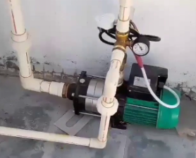 Pressure pump installation