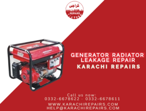 Generator radiator leakage repair