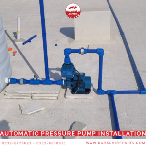 Automatic pressure pump installation