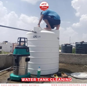 Water tank cleaning