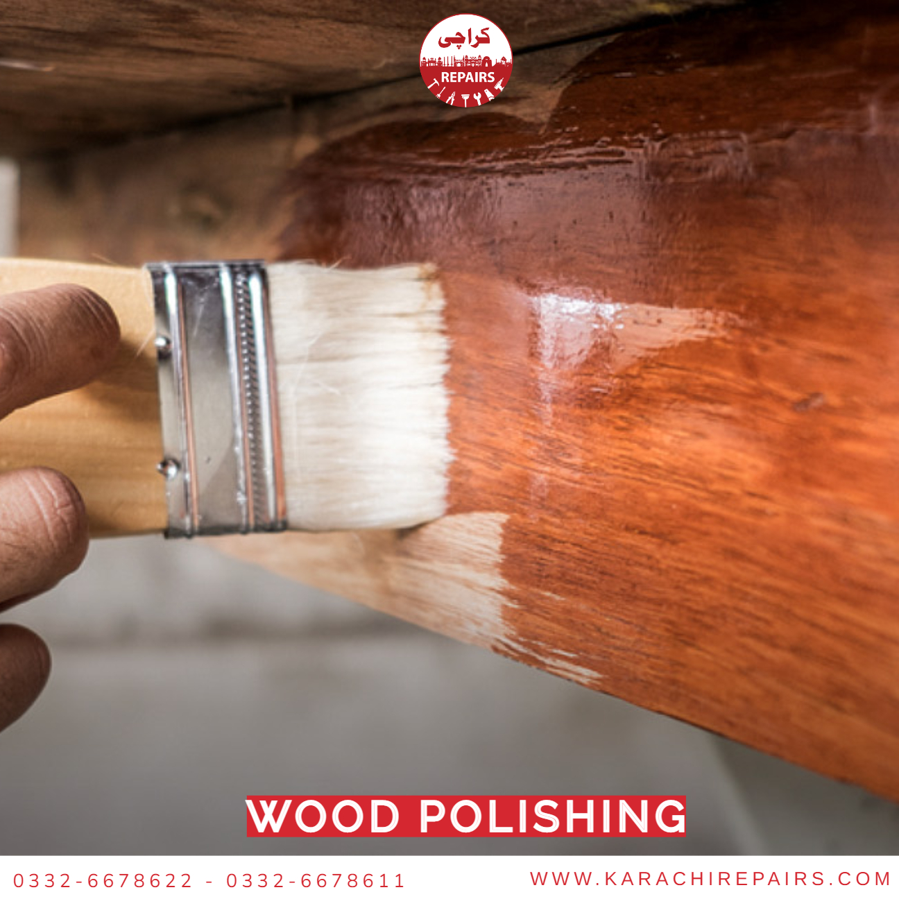 Professional wood stripping, orbital sanding, and surface preparation process