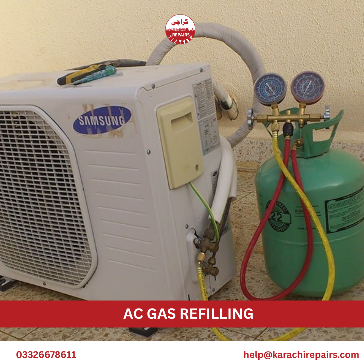 AC Gas Refilling in Karachi by Karachi Repairs