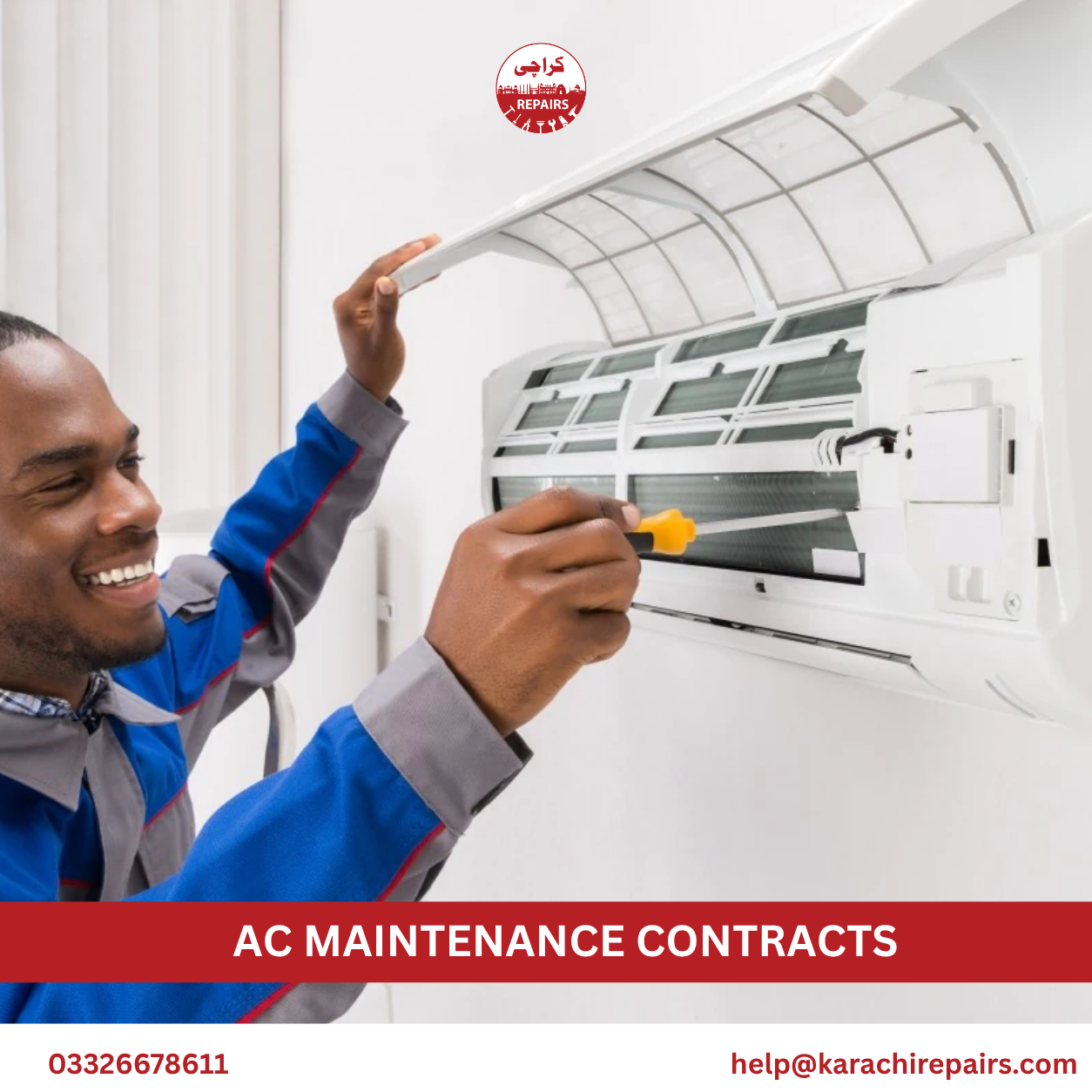 Multiple AC units in commercial building covered under maintenance contract