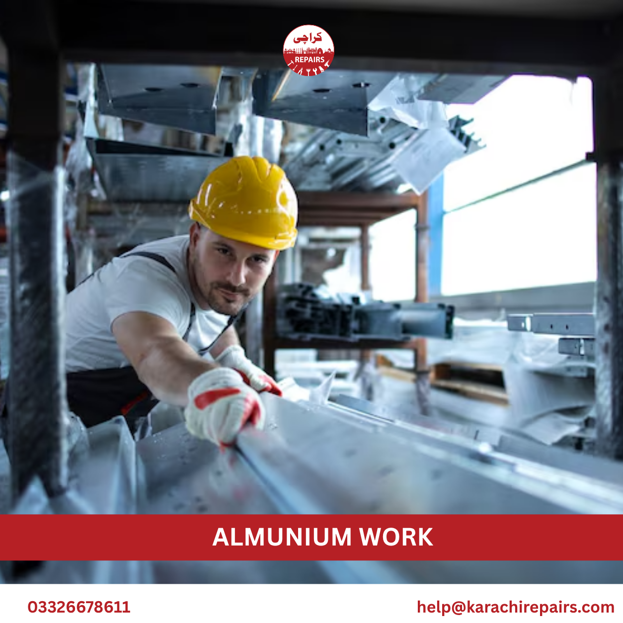 Karachi Repairs aluminum work coverage across different areas of Karachi