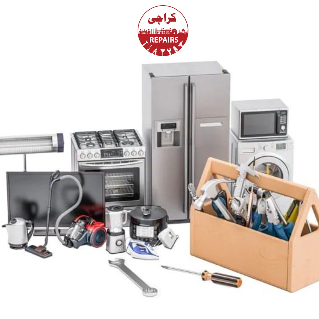 Diagnostic testing and multimeter checks on a home appliance