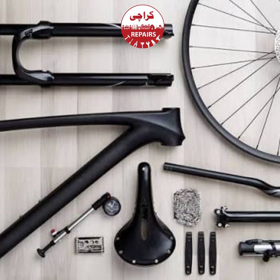 Various types of boxed bicycles including mountain bikes and e-bikes ready for assembly in Karachi