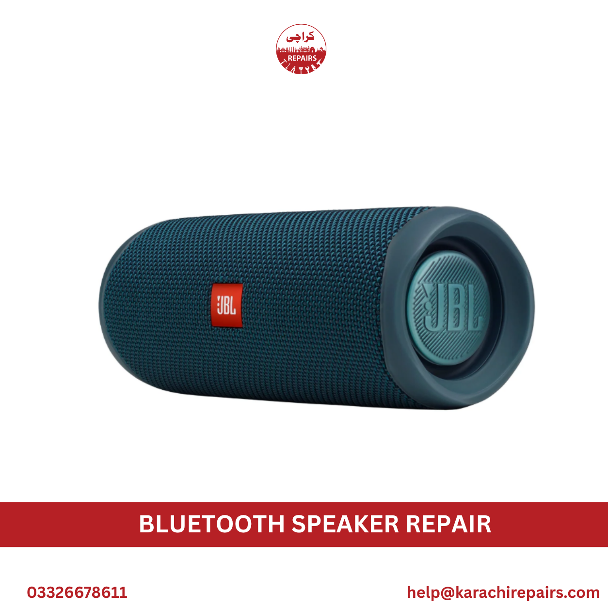 Bluetooth speaker opened for battery and charging port repair
