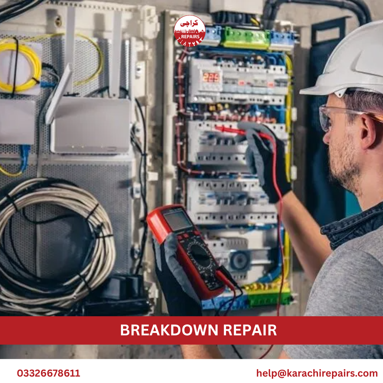 Electrical repair completed by Karachi Repairs electricians