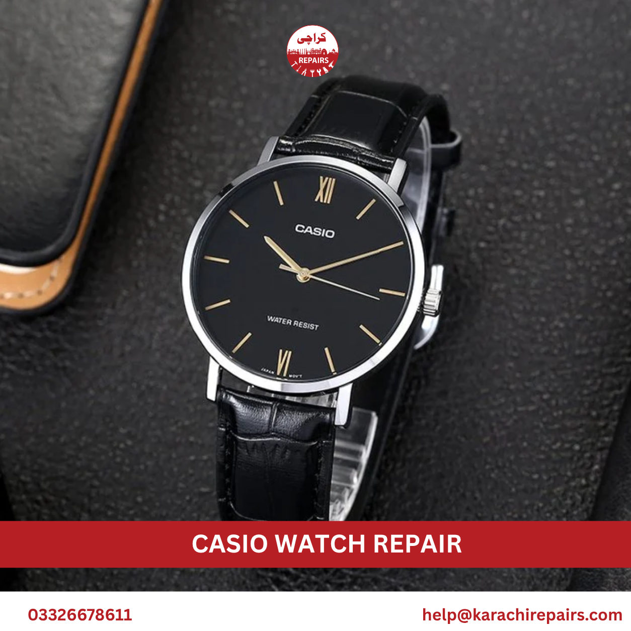 Repaired Casio G-Shock watch after servicing