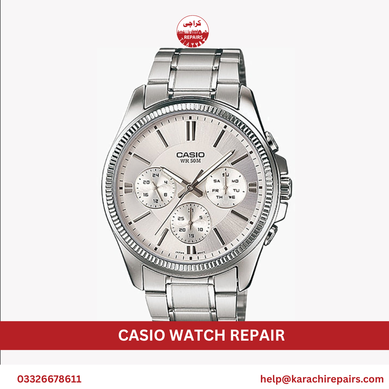 Casio watch repair service by Karachi Repairs in Karachi
