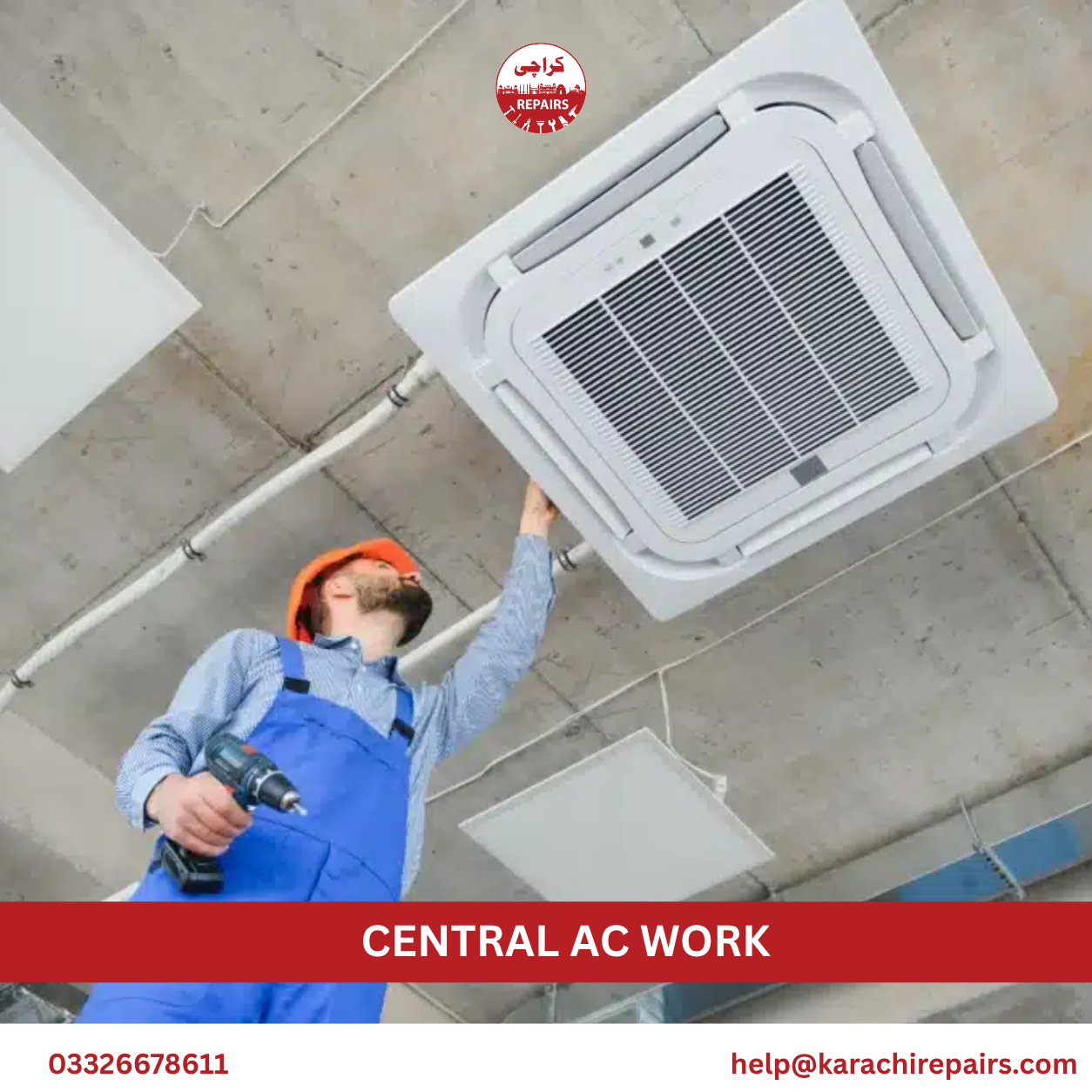 Central AC Work in Karachi by Karachi Repairs