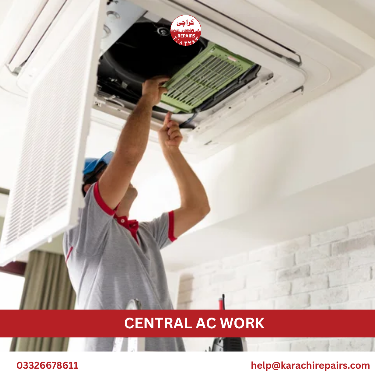 Book Karachi Repairs for Central AC Work