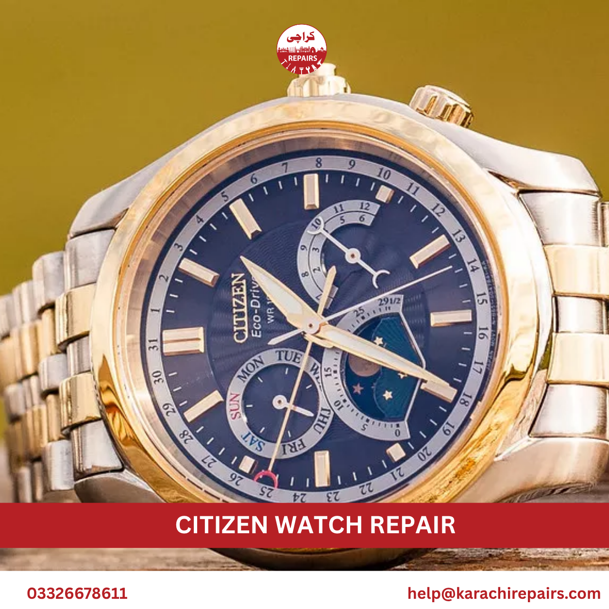 Citizen watch repair service in Karachi by Karachi Repairs