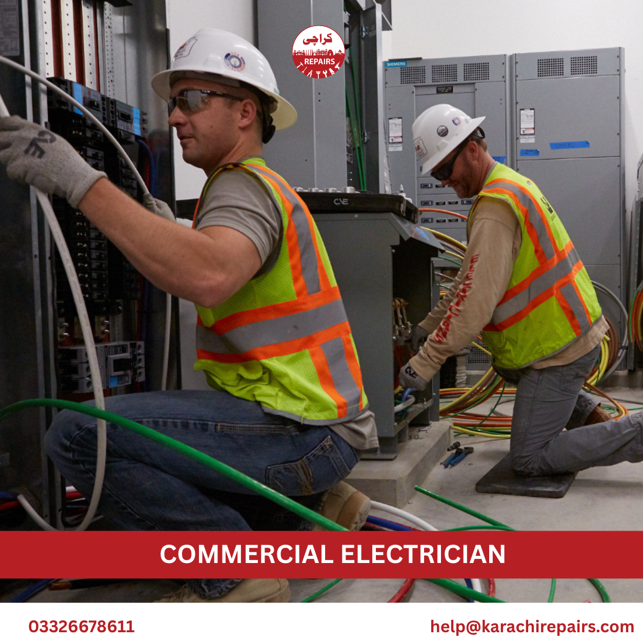 Three-phase panel installation for commercial property in Karachi