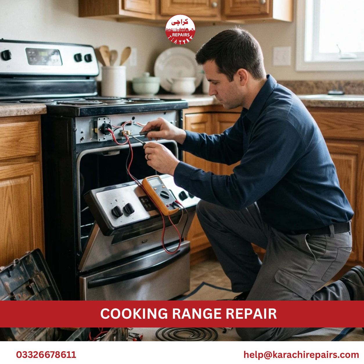 Cooking range repair service by Karachi Repairs in Karachi