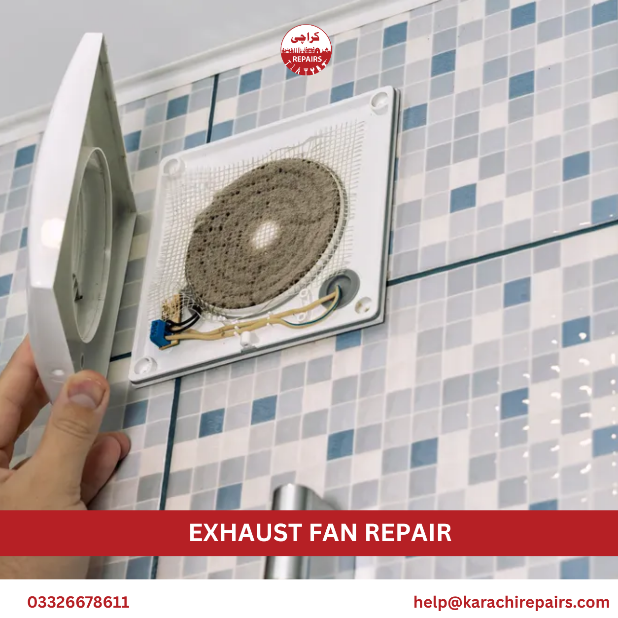 Industrial exhaust fan repair for restaurants and factories in Karachi