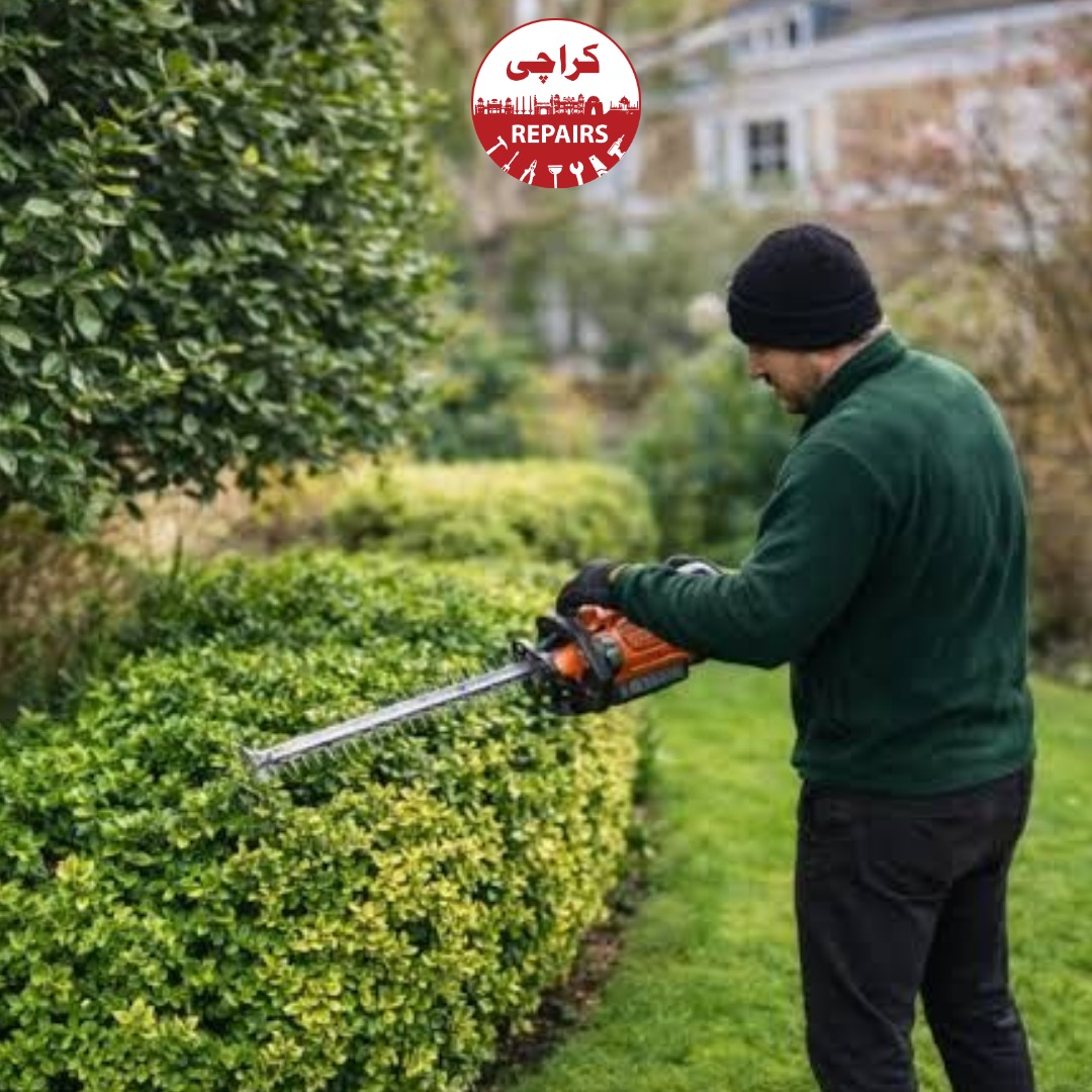 Various types of properties including villas and commercial landscapes receiving expert garden maintenance in Karachi