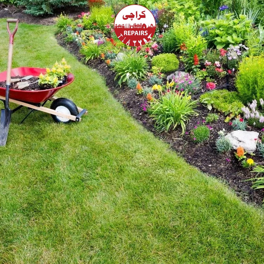 Landscaping and garden soil preparation by expert malis