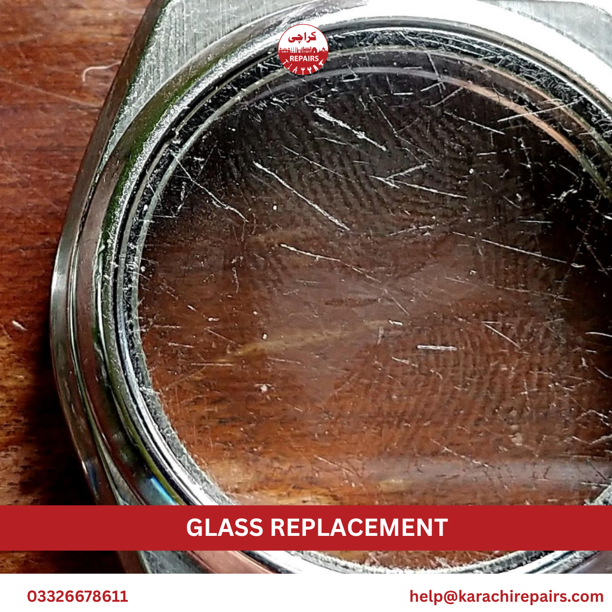 Watch glass replacement service in Karachi by Karachi Repairs