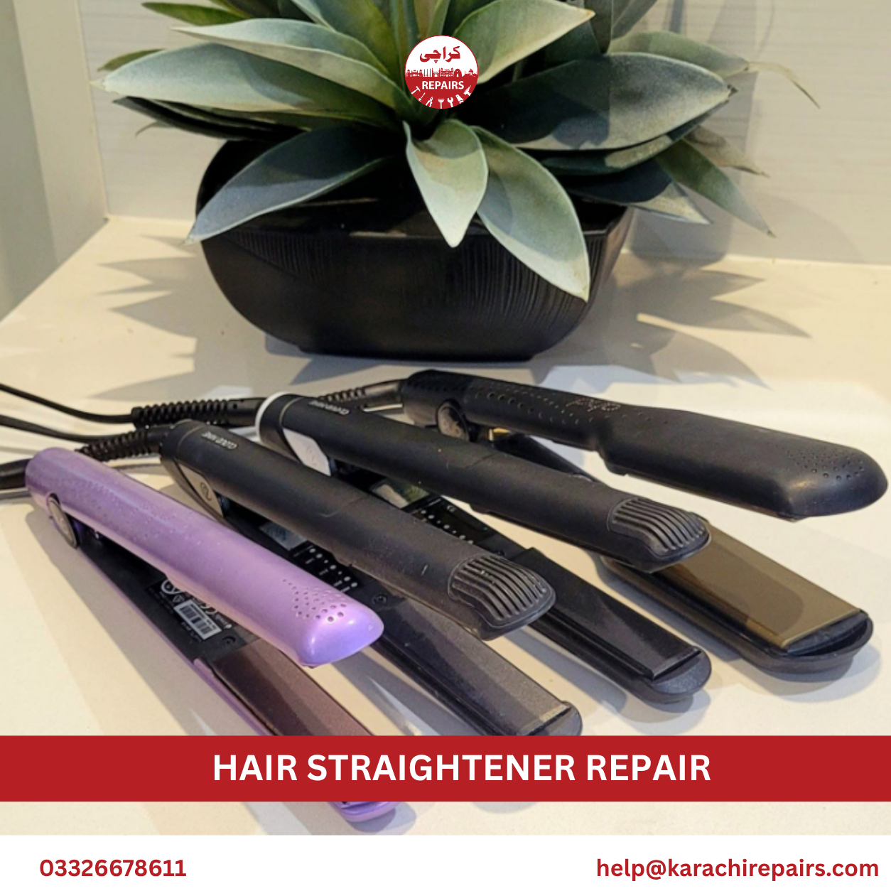 Salon hair straightener repair and servicing by Karachi Repairs