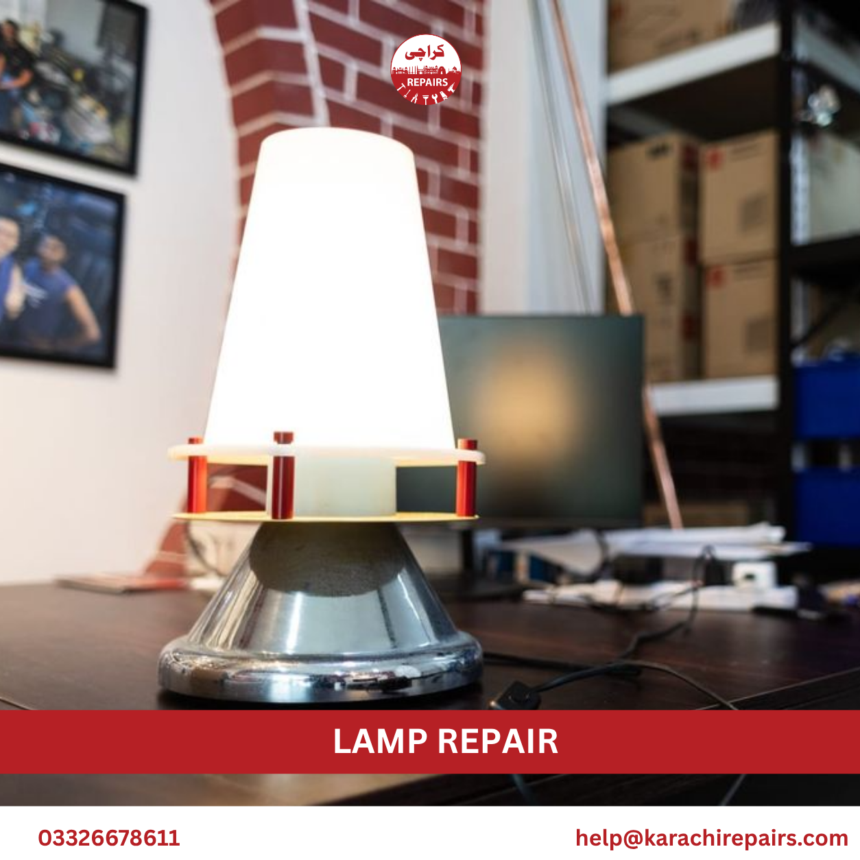 Finished lamp repair by Karachi Repairs