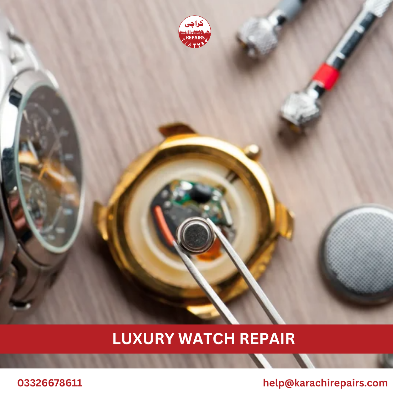 Different luxury watch categories serviced at Karachi Repairs