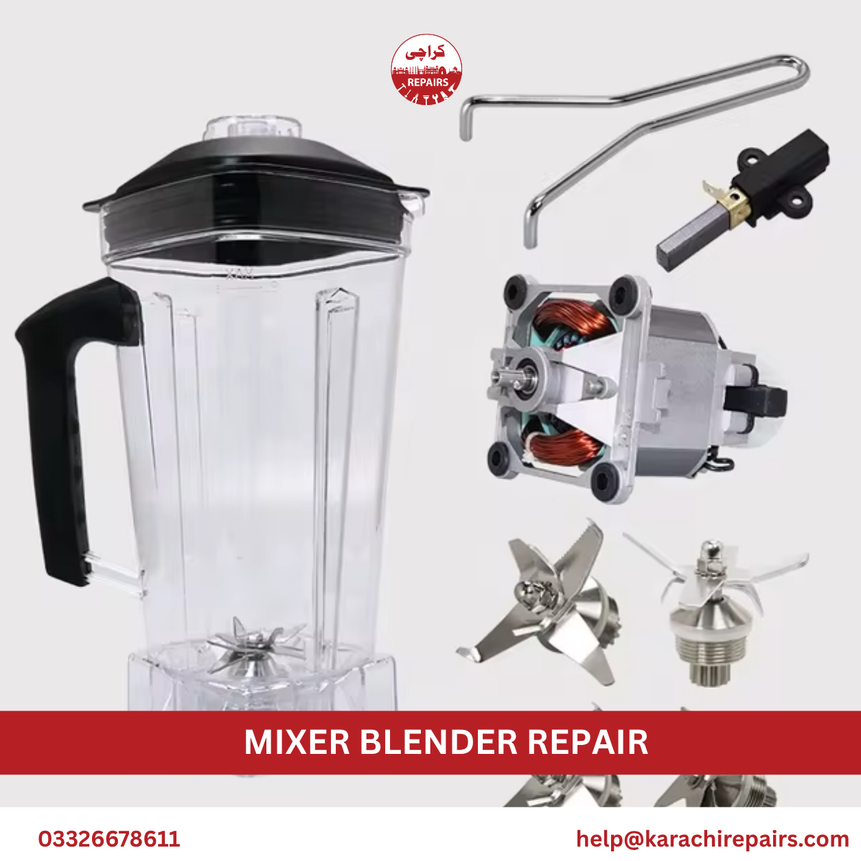 Technician doing Mixer Blender Repair at a home in Karachi