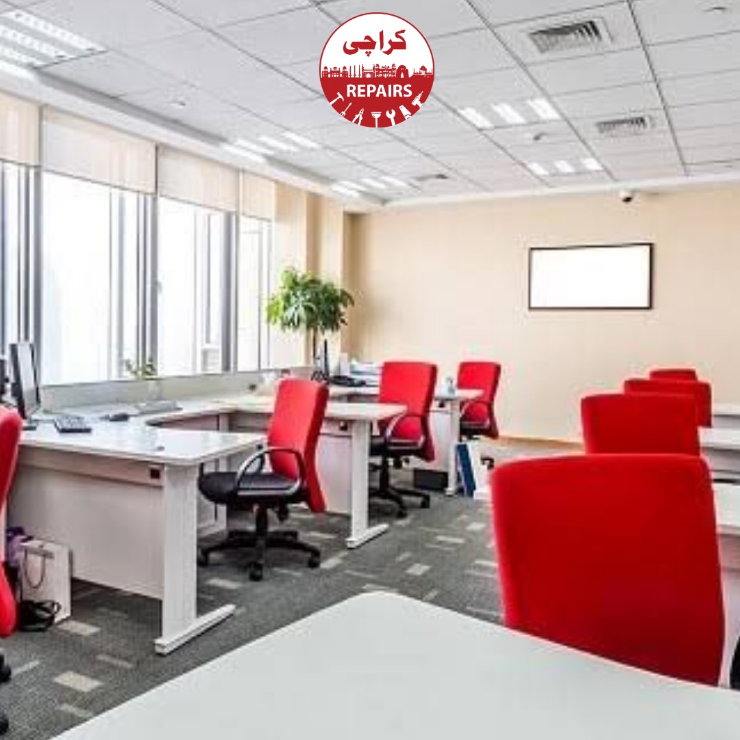Expert maintenance worker fixing electrical panels and doing office repair in Karachi