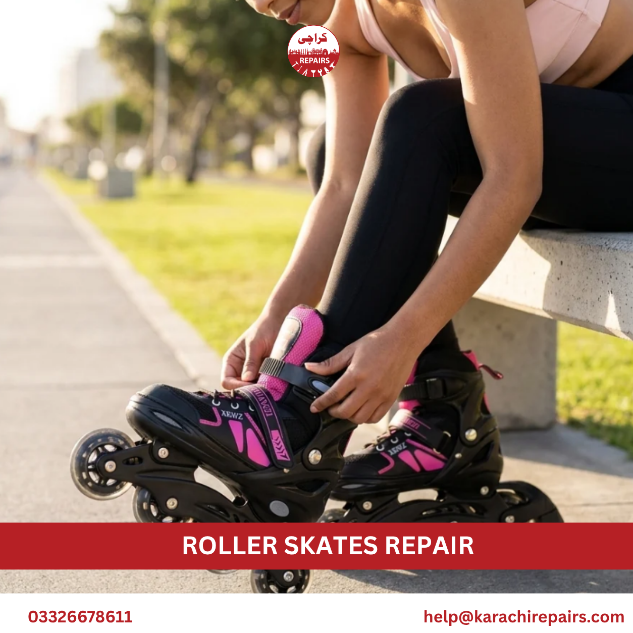 Karachi Repairs local area teams for roller skates repair response