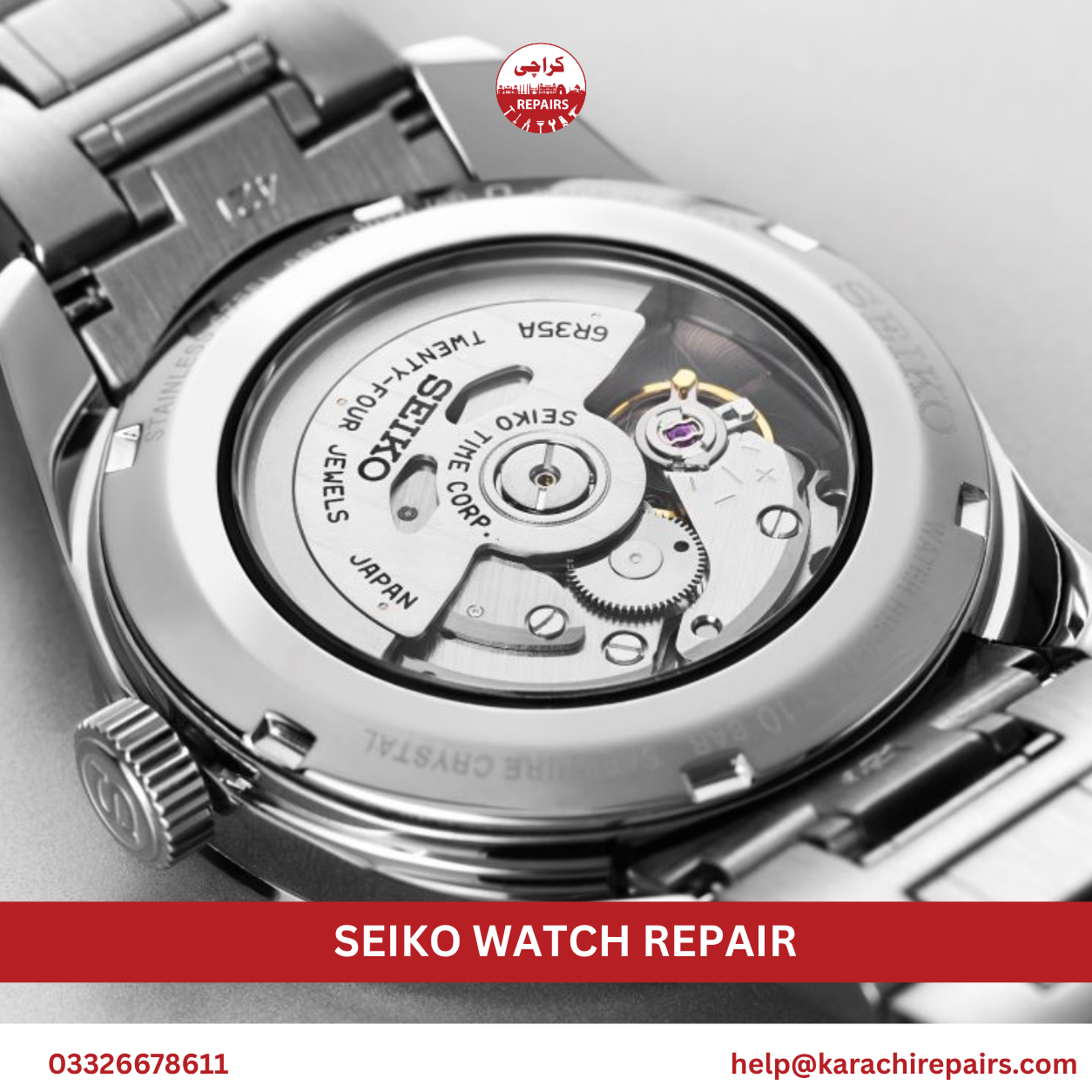 Different Seiko watch lines serviced at Karachi Repairs