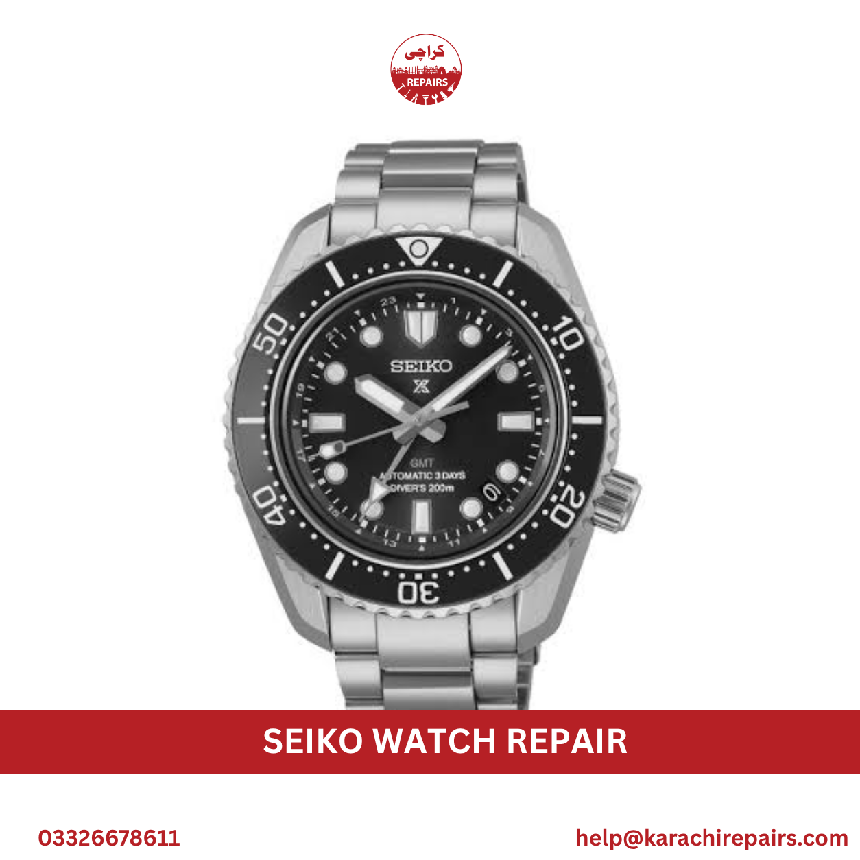 Karachi Repairs technician teams available across Karachi areas for Seiko watch repair
