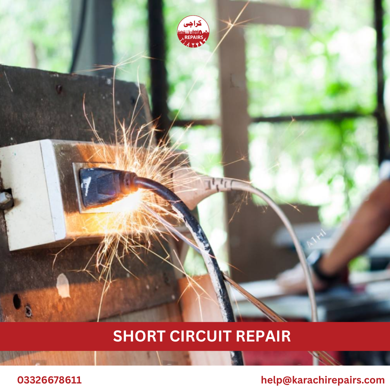 Karachi Repairs electrician completing short circuit repair and load testing