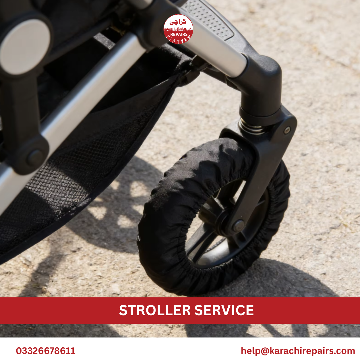 Different stroller brands repaired by Karachi Repairs including Graco Nuna Chicco and Joie