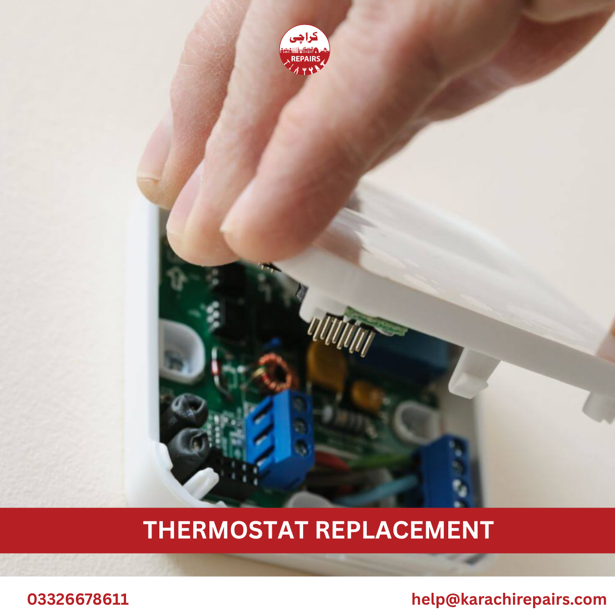 Refrigerator thermostat replacement service by Karachi Repairs