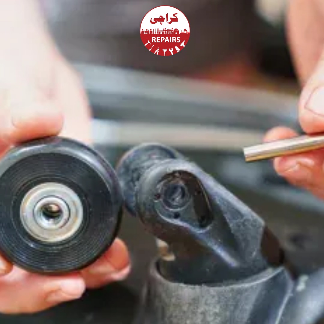 Hard-shell and soft-shell trolley bags undergoing comprehensive repair in Karachi