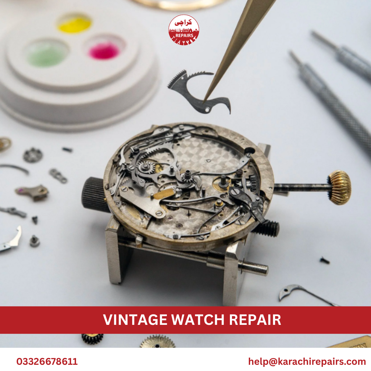 Vintage watch repair service by Karachi Repairs in Karachi