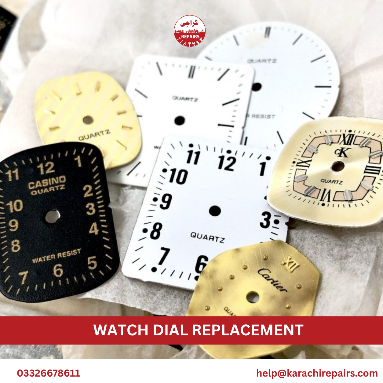 Watch dial replacement service in Karachi by Karachi Repairs