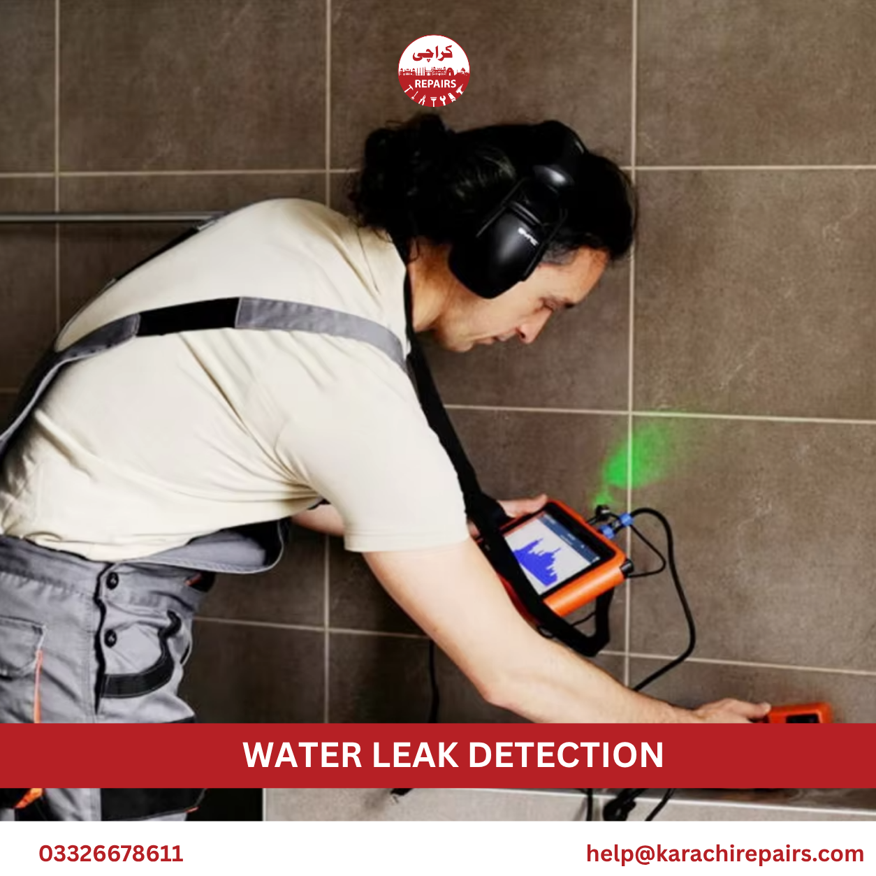 Karachi Repairs plumber repairing a leaking pipe after water leak detection