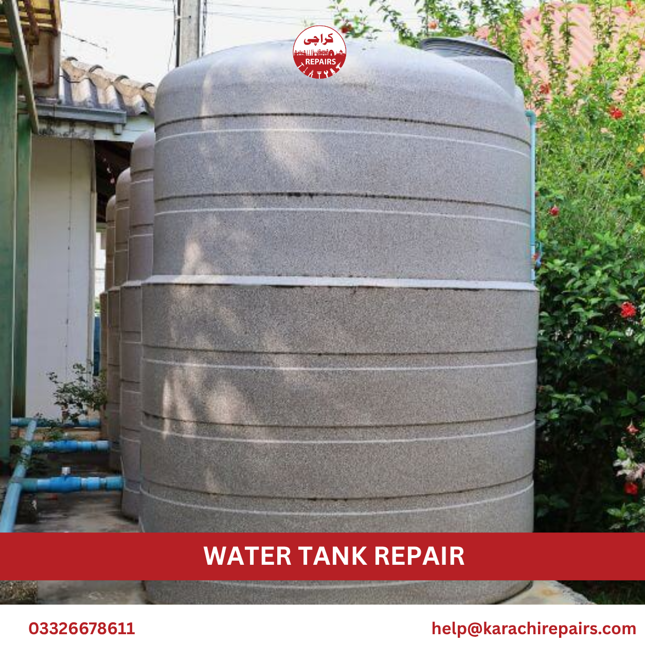 Water tank inspection and repair completed by Karachi Repairs technician