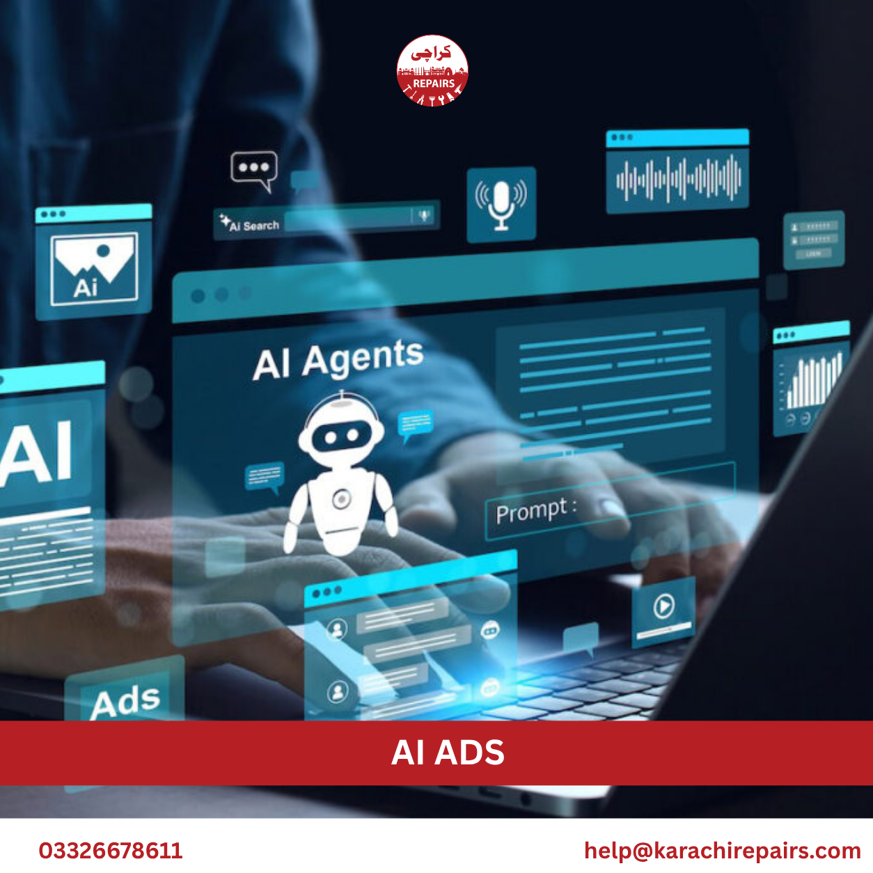 AI ads services in Karachi by Karachi Repairs