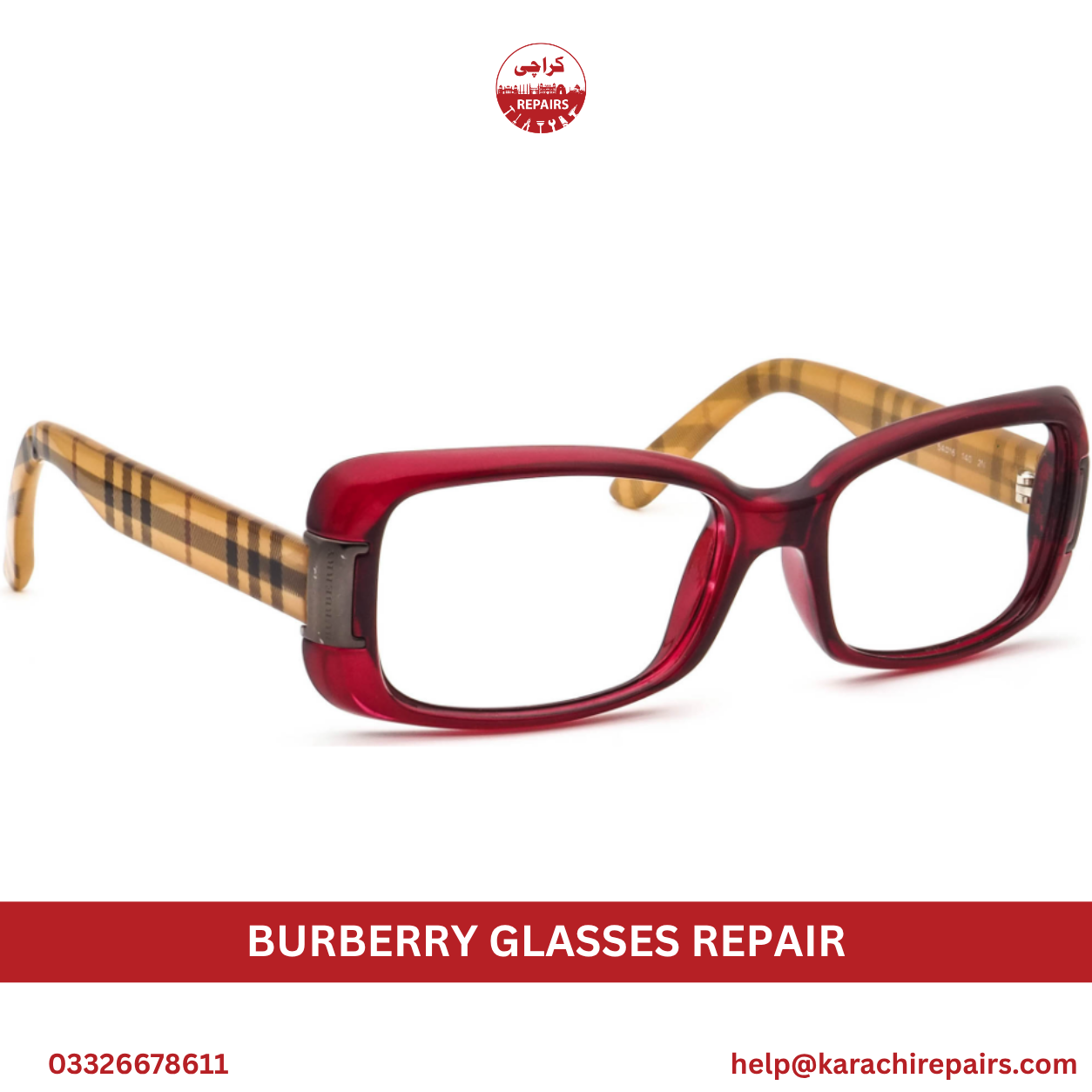 Burberry Glasses Repair in Karachi