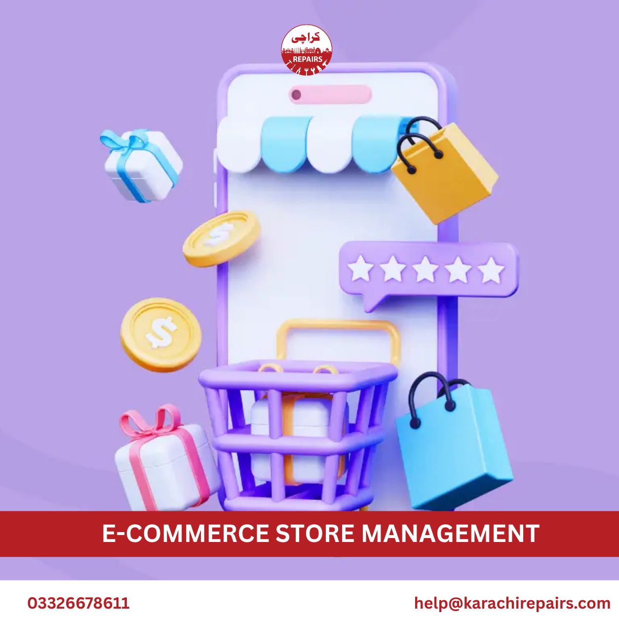 E-commerce store management services in Karachi by Karachi Repairs