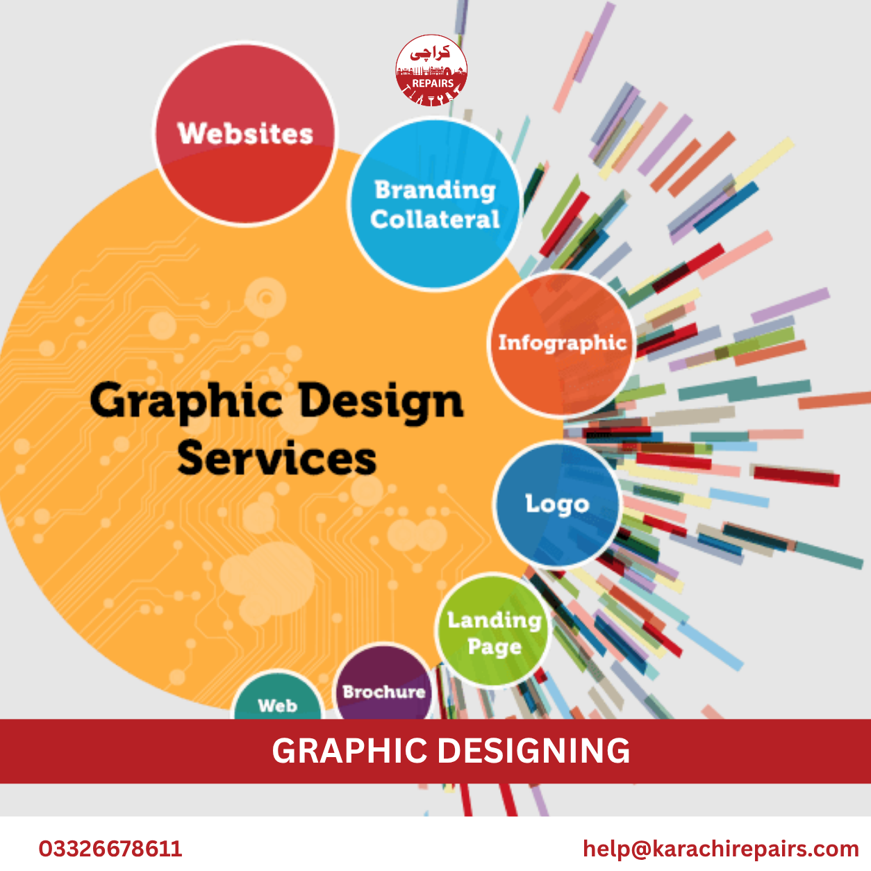 Logo, branding and packaging design by Karachi Repairs