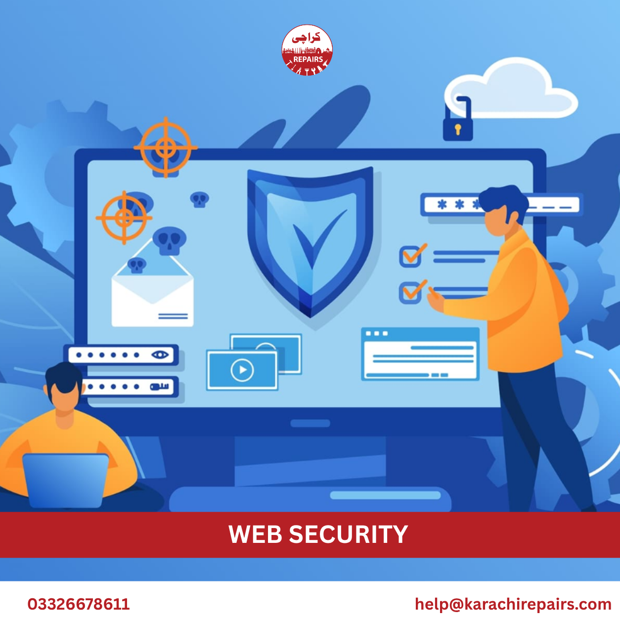 Karachi Repairs expert securing a client website