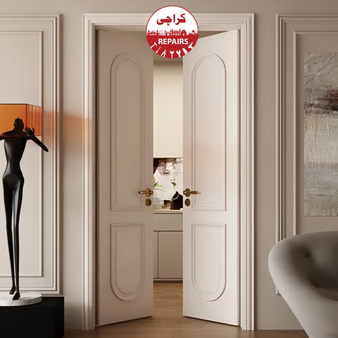 Professional Wooden Door Painting Service and Wood Polishing in Karachi